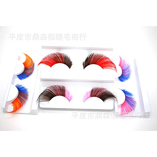Extensiones de Pestañas Postizas Reutilizables Libre de Crueldad Pestañas de Color Fabricantes Al Por Mayor Pestañas Postizas Mascarada Color Cola de Ojo Super Largo Multicolor Se Puede Configurar