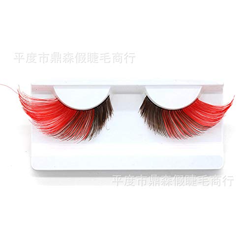 Extensiones de Pestañas Postizas Reutilizables Libre de Crueldad Pestañas de Color Fabricantes Al Por Mayor Pestañas Postizas Mascarada Color Cola de Ojo Super Largo Multicolor Se Puede Configurar