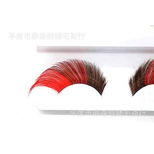 Extensiones de Pestañas Postizas Reutilizables Libre de Crueldad Pestañas de Color Fabricantes Al Por Mayor Pestañas Postizas Mascarada Color Cola de Ojo Super Largo Multicolor Se Puede Configurar