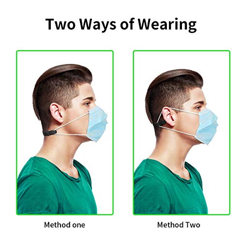 Extensor de Correa de Mascarilla de Silicona,5Pcs Extensor de Máscara Antideslizante Ajustable, Anti-Apriete Protector de Oreja Suave,Soporte de Gancho de Correa de Oreja Elástica Niños/Adultos,Negro