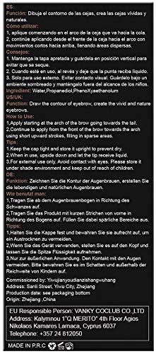 Eyebrow Pencil, Liquid Eyebrow Tattoo, Lapiz Cejas, Coloración de Cejas de 3 Colores Con Puntas Impermeable de Larga Duración Para Maquillaje Natural de Cejas
