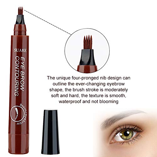 Eyebrow Pencil, Liquid Eyebrow Tattoo, Lapiz Cejas, Coloración de Cejas de 3 Colores Con Puntas Impermeable de Larga Duración Para Maquillaje Natural de Cejas