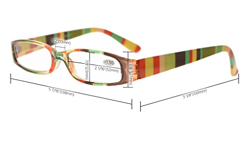 Eyekepper 3 Pack Ladies Reading Glasses para las mujeres Lectores más pequeños +1.50