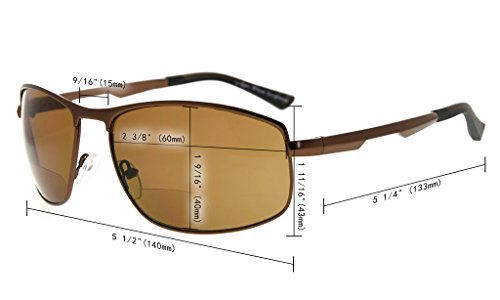 Eyekepper Gafas de sol bifocales lentes de lectura para lectores al aire libre (Negro, 2.00)