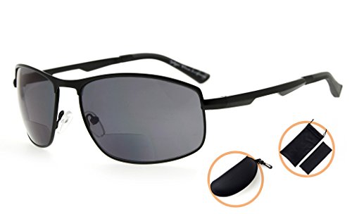 Eyekepper Gafas de sol bifocales lentes de lectura para lectores al aire libre (Negro, 2.00)