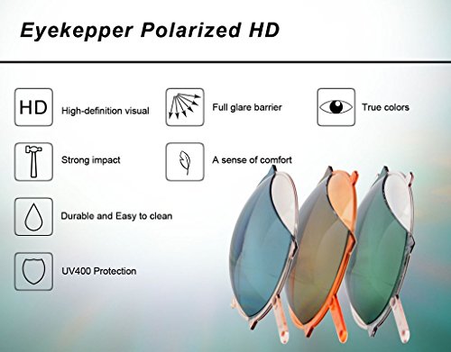 Eyekepper Policarbonato polarizado gafas de sol bifocales  lectores de sol bifocales gafas de lectura polarizados al aire libre hombres (Negro, +1.50)