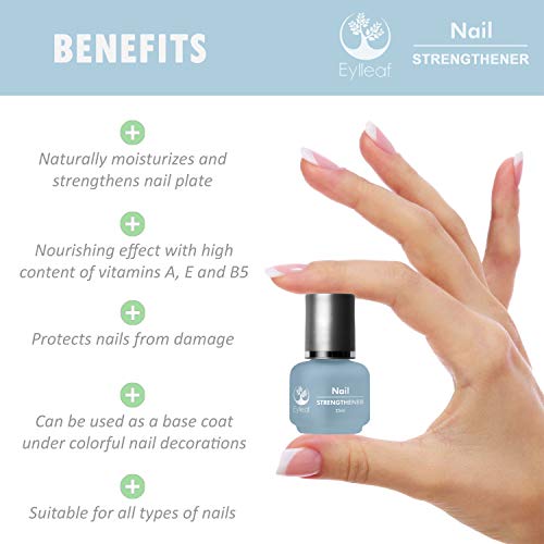 Eylleaf Nail Strengthener 15ml Fortalecedor de uñas - Naturalmente humecta y nutre las uñas frágiles o dañadas