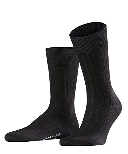 Falke - Calcetines de deporte opacas para hombre, Negro, 43-44