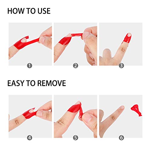 falllea 160 Piezas de Protector de Esmalte de Uñas Pegatinas de Uñas Pegatinas de Protector de Uñas Plantilla de Protector de Esmalte de Uñas en Forma de U a Prueba de Derrames para Pintura de Uñas