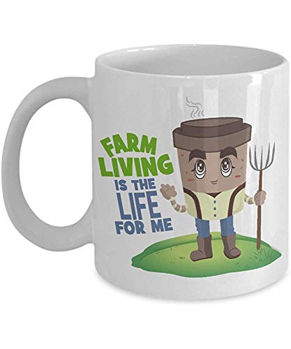Farm Living es la vida para mí taza de café de cerámica - Farmer Gift bs
