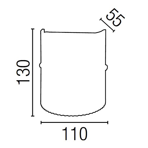 Faro Barcelona 63103 - ARAMIS Aplique (bombilla incluida), 40W, metal + aluminio, color gris