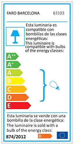 Faro Barcelona 63103 - ARAMIS Aplique (bombilla incluida), 40W, metal + aluminio, color gris