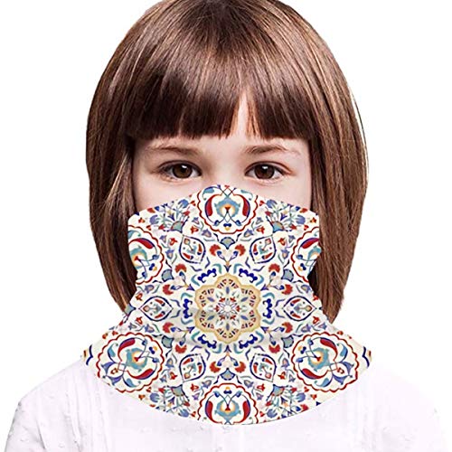 Fashion&shop Bont Mandala. Cubierta facial Bufanda Bufanda Bandanas reutilizables Polaina de cuello para niños para polvo Sol UV Secado rápido