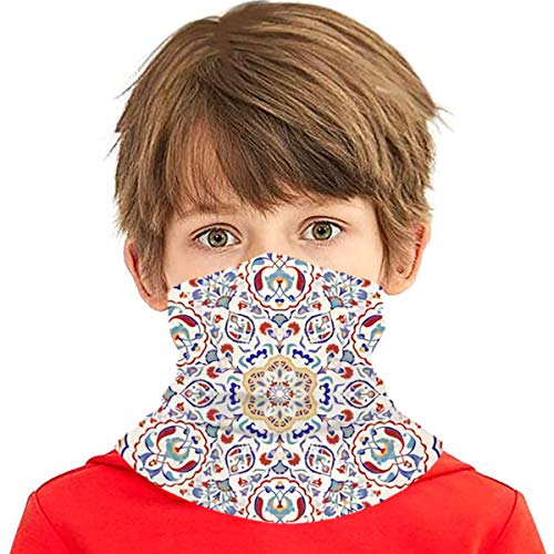 Fashion&shop Bont Mandala. Cubierta facial Bufanda Bufanda Bandanas reutilizables Polaina de cuello para niños para polvo Sol UV Secado rápido