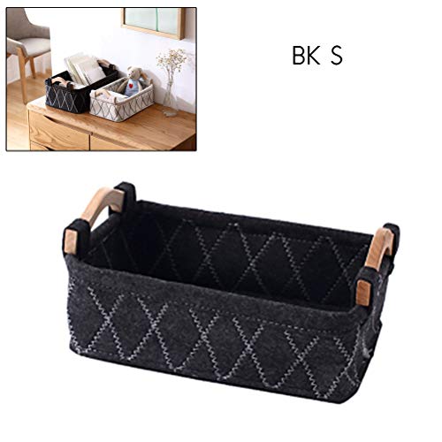 Faviye - Cesta de Almacenamiento de Fieltro con asa, Caja de Almacenamiento para Mando a Distancia, Juguetes, Suministros de Oficina, etc.