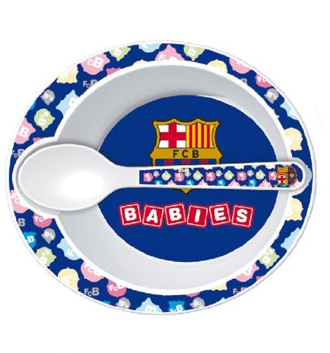F.C. Barcelona - Set cuenco y cuchara microondas, 15 cm (Seva 7109056)