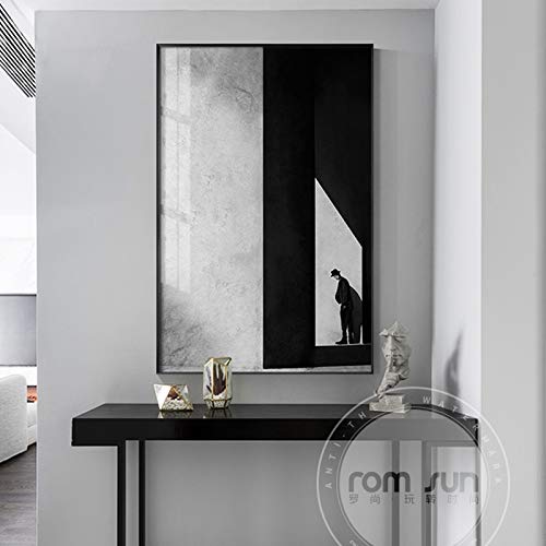 fdgdfgd Pintura en Lienzo Blanco y Negro Arquitectura de la Calle decoración del Arte de la Pared impresión Abstracta Cartel Sala de Estar Pasillo Moda Pintura de la Pared