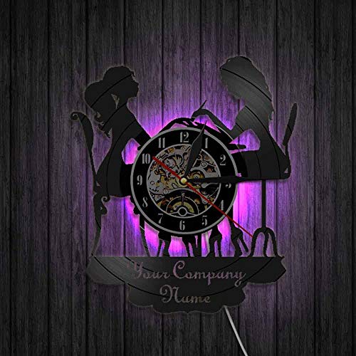 FDGFDG Nail Art Wall Art decoración Reloj Polaco Manicure Pedicure Business Vinilo Reloj de Pared decoración de Pared Nail Art Salon