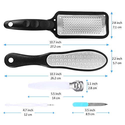 Feagar Lima Pies para quitar Dureza y Callo Duro, Kit Pedicura Lija para Durezas Pies, Raspador para Talones Secos y Agrietados