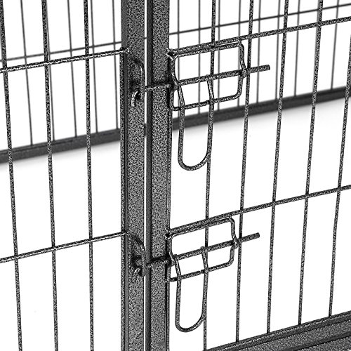 FEANDREA Jaula Valla para Perros, Corral Plegable para Cachorros, Conejos y Otras Mascotas Gris 77 x 80 cm PPK88G