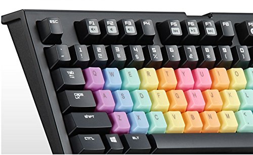 Feicuan 37 Keys Cap Cover Case ABS Colorful Replacement Keycap Universal para Teclado mecánico -Light Color,Top Print
