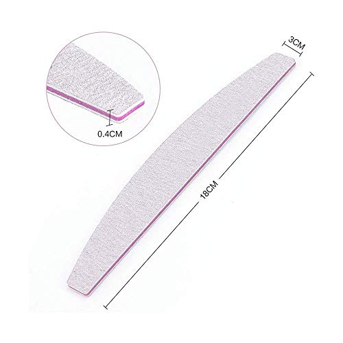 Feliciay 10 Uds Limas De UñAs Doble Cara Esmalte Tablero De Esmeril Grano 100/180 Herramientas Profesionales Para El Cuidado De Las UñAs Resistentes Al Desgaste Lavables