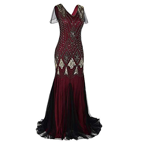 FELZ Vestidos Vestidos para Mujer,Vestido de Fiesta de Noche,Vestidos de Fiesta Mujer Largos,Vestido Profundo V,Vestido de Club Nocturno de Manga Larga