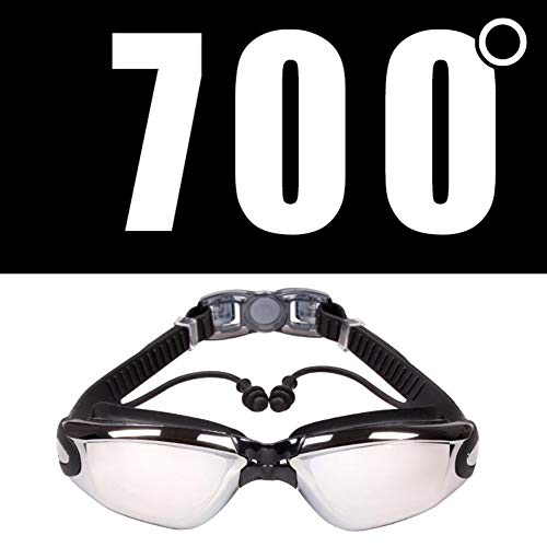 FENGG Gafas de Natación Goggles Triatlón Miopía Óptico Graduado Antiniebla Protección UV Anti-Rotura,700