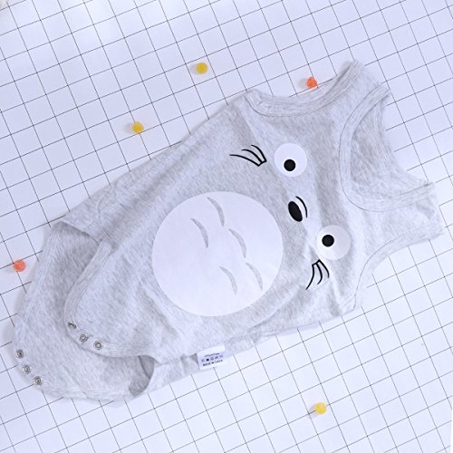 FENICAL 66cm recién Nacido bebé Verano sin Mangas Jumpsuit triángulo Mameluco (Chinchillas Gris)