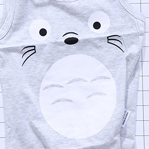 FENICAL 66cm recién Nacido bebé Verano sin Mangas Jumpsuit triángulo Mameluco (Chinchillas Gris)