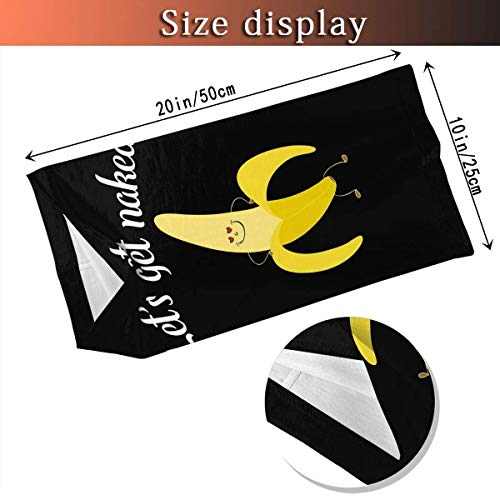 fenrris65 Unisex cuello polaina Lets Get Naked Work Desnudo día Humor Banana Mascarilla Bandana Pasamontañas