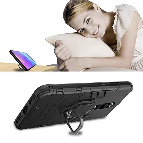 Ferilinso Funda para Xiaomi Mi 9T Pro/Mi 9T,Elegante Armadura híbrida Robusta Funda de Doble Capa de Alta Resistencia para PC Duro Caso para Funda Xiaomi Mi 9T Pro/Mi 9T(Negro)