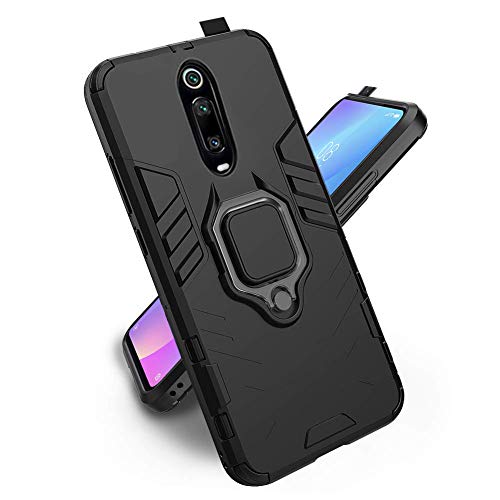 Ferilinso Funda para Xiaomi Mi 9T Pro/Mi 9T,Elegante Armadura híbrida Robusta Funda de Doble Capa de Alta Resistencia para PC Duro Caso para Funda Xiaomi Mi 9T Pro/Mi 9T(Negro)