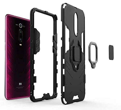 Ferilinso Funda para Xiaomi Mi 9T Pro/Mi 9T,Elegante Armadura híbrida Robusta Funda de Doble Capa de Alta Resistencia para PC Duro Caso para Funda Xiaomi Mi 9T Pro/Mi 9T(Negro)