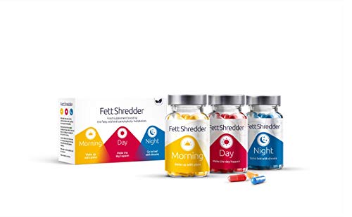 FettShredder QUEMAGRASAS potente para adelgazar | Pierde peso de forma rápida con L-carnitina | Con té verde y vitaminas | Supresor eficaz del apetito para hombre y mujer | 180 cápsulas