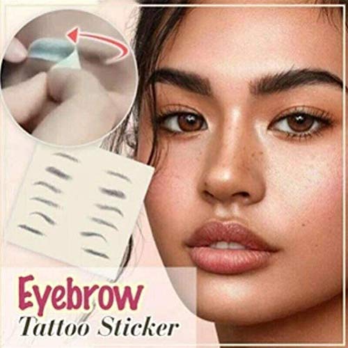 FFOMG 4D Hair-Like Authentic Eyebrows, Maquillaje para Cejas y Maquillaje, imitación Impecable, Tatuaje Natural Perezoso ecológico, Pegatinas de Cejas biónicas a Prueba de Agua (E12, Paquete de 2)
