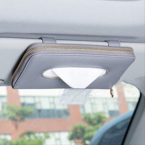 FHFF Caja de pañuelos Coche Auto Sun Visor Caja De Pañuelos Servilletero De Papel Accesorios Interiores Toalla Colgante España Sun Visor 3