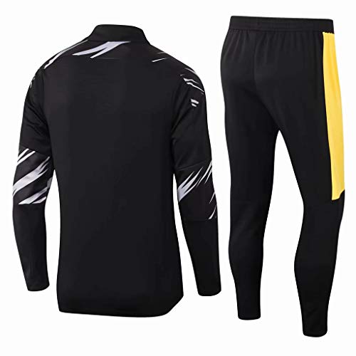 FHUA Hombres Largo Trago Traje de fútbol de Entrenamiento, la competición se adaptan, Juego Atletismo, Transpirable de Manga Larga Traje de Jersey (Tops + Pants) LK0099 Chándales Deportivos de Fútbol