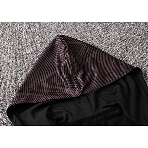 FHUA Juego de los Hombres de Entrenamiento de fútbol, ​​con Capucha for niños Ropa de Deporte SetFootball Uniforme (Tops + Pants) - ZS5179 Chándales Deportivos de Fútbol (Size : L)