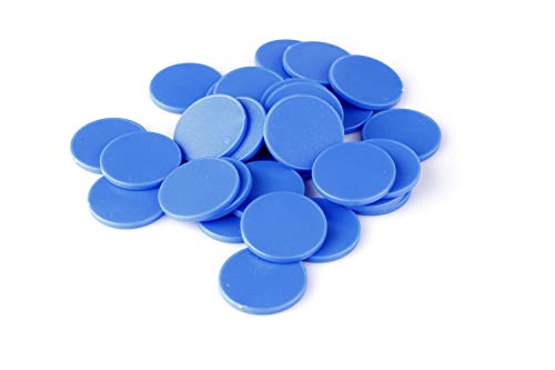 Fichas de 1 euro para carros de la compra en 7 colores, puede usarse como fichas de juego., plástico, Sattgrün, 100 unidades