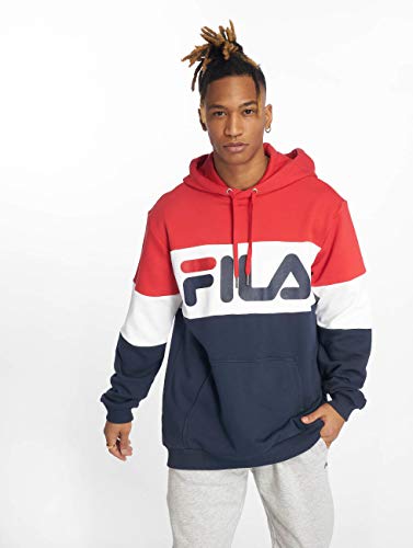 Fila - Men Night Blocked Hoody - Black Iris/True Red/Bright White