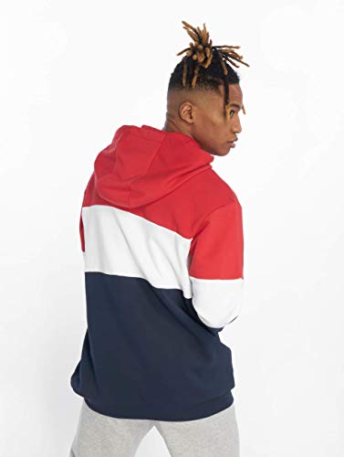 Fila - Men Night Blocked Hoody - Black Iris/True Red/Bright White