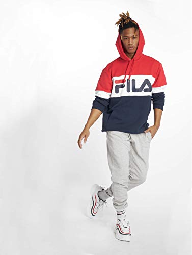 Fila - Men Night Blocked Hoody - Black Iris/True Red/Bright White