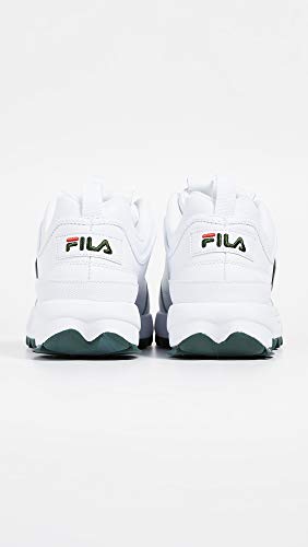 Fila - Zapatillas Disruptor para hombre, Blanco (Blanco/Sycamore/Fila Rojo), 44 EU