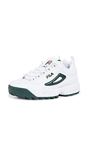 Fila - Zapatillas Disruptor para hombre, Blanco (Blanco/Sycamore/Fila Rojo), 44 EU