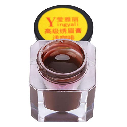 Filfeel 4Types 3D Ceja Microblading Tattoo Blade Aguja Pluma Pigment Ring Kit de práctica Accesorios Por Filfeel(Marrón claro)