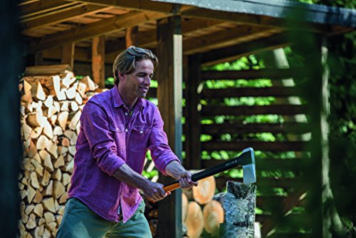 Fiskars Hacha M X17, Incluye protector para cuchilla, Longitud: 60 cm, Negro/Naranja, 1015641