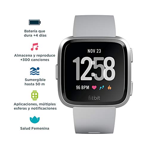 Fitbit Versa Smartwatch Deportivo, Gris, Talla única