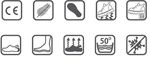 FitClog - Calzado especializado Certificado - diseñado para largas Horas de Trabajo diarias - Negro (40 EU, Negro)