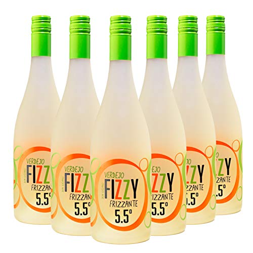 Fizzy Frizzante Vino Espumoso Verdejo - Pack de 6 Botellas x 750 ml
